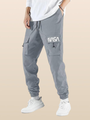 GIBBONTE Self Design Men Grey Track Pants
