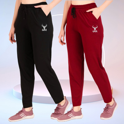 GAA Printed Women Black, Maroon Track Pants