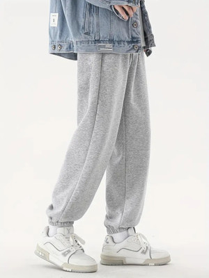 PROGENY Solid Men Grey Track Pants