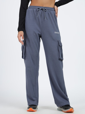Fuuark Solid Women Grey Track Pants