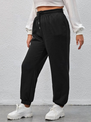 PROGENY Solid Women Black Track Pants