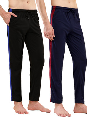 TT Solid Men Black, Dark Blue Track Pants