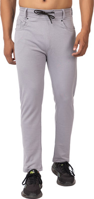 GEE 5 Solid Men Grey Track Pants