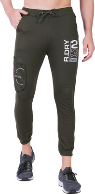 Raysx Self Design Men Dark Green Track Pants