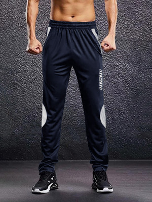 EyeBogler Graphic Print Men Dark Blue, White Track Pants