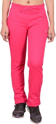 SWEEKASH Solid Women Pink Track Pants