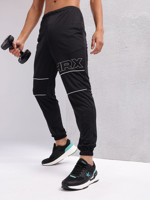 HRX by Hrithik Roshan Colorblock Men Black Track Pants