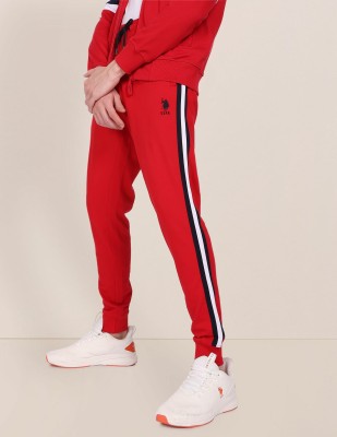 U.S. POLO ASSN. Solid Men Red Track Pants