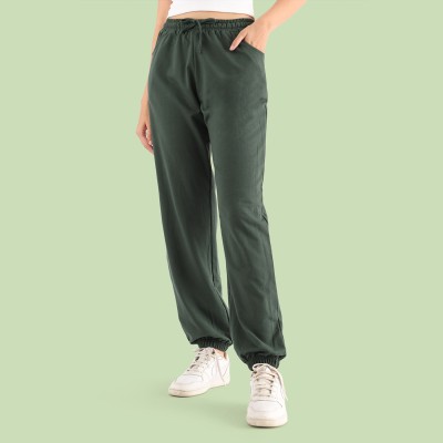 NITE FLITE Solid Women Green Track Pants