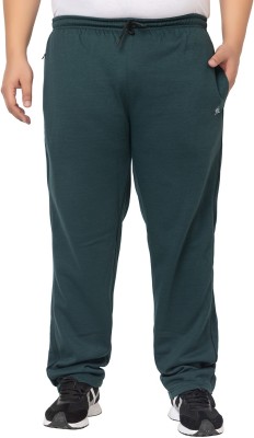 YHA Solid Men Green Track Pants