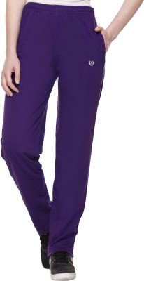 Colors & Blends Solid, Striped Men Purple Track Pants