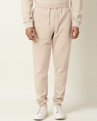 Rare Rabbit Solid Men Beige Track Pants