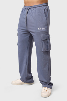 FuaarK Printed Men Blue Track Pants