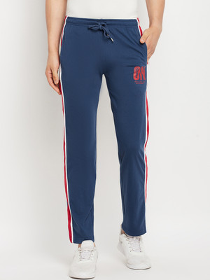 DUKE Striped Men Blue Track Pants