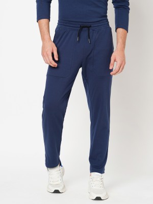 ROOKIES Solid Men Dark Blue Track Pants