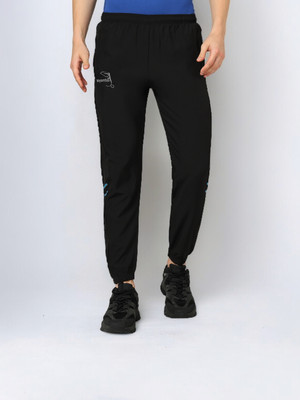 FASTMAYAR Solid Men Black Track Pants