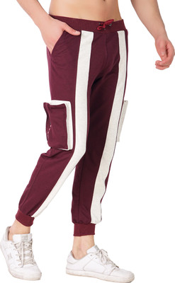 Gazzet 4G Colorblock Men Maroon Track Pants