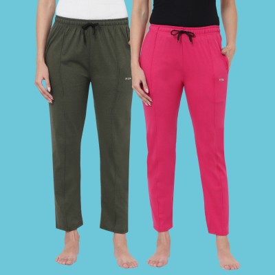 Kavya Retail Solid Women Grey, Pink Track Pants