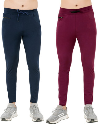 NAVRISE Self Design Men Blue, Maroon Track Pants