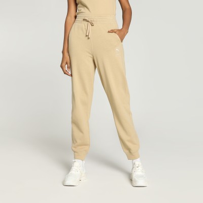 PUMA Solid Women Beige Track Pants