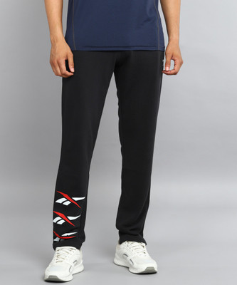 REEBOK CLASSICS Printed Men Black Track Pants