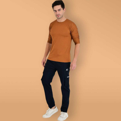 Kaddy Solid Men Blue Track Pants