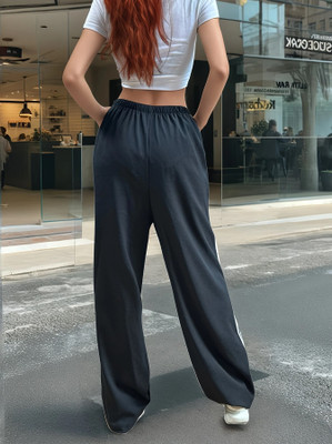 PROGENY Solid Women Black Track Pants