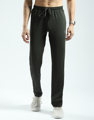 Rock.it Solid Men Green Track Pants