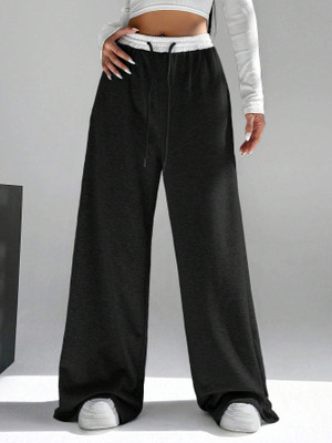 Dockstreet Solid Women White Track Pants