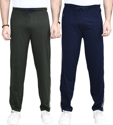 altius Self Design Men Grey, Dark Blue Track Pants