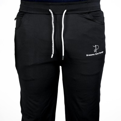 DREAMS AND DESIGN Solid Men Black Track Pants