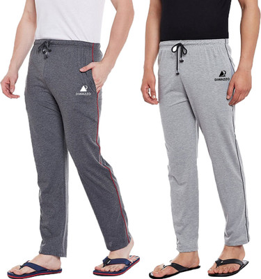 Diwazzo Solid Men Grey Track Pants