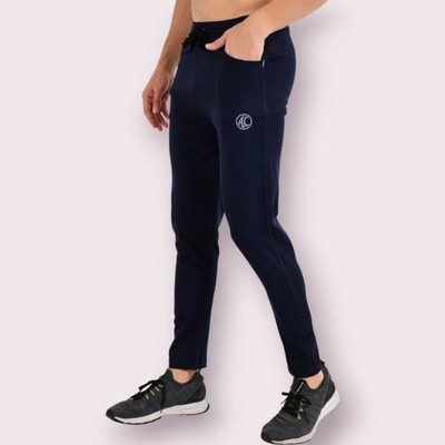 Kaddy Solid Men Blue Track Pants