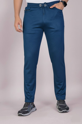 Kaido Solid Men Blue Track Pants