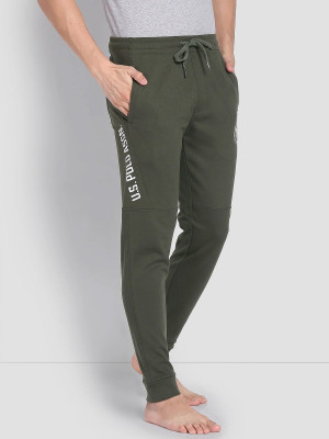 U.S. POLO ASSN. Solid Men Green Track Pants