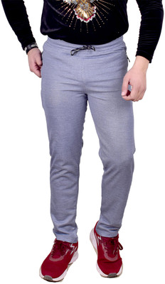 LIBSADRESSES Solid Men Blue Track Pants