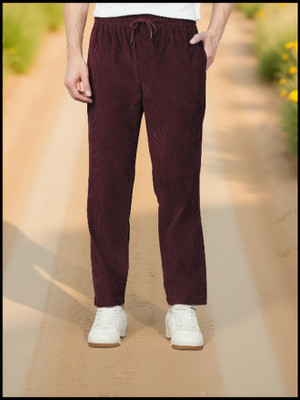 THE SAVIRA FASHION TREND Self Design Men Purple Track Pants