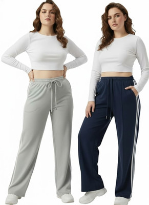 UNFLD Solid Women Multicolor Track Pants