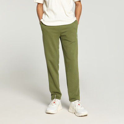 PUMA Solid Men Green Track Pants