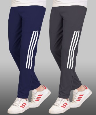 VEYNIZ Striped Men Dark Blue, Grey, White Track Pants