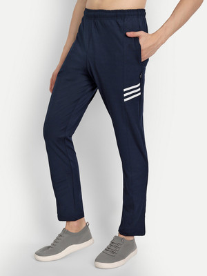 Zeffit Solid Men Dark Blue Track Pants