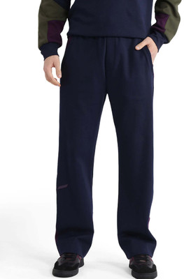 Rare Rabbit Solid Men Dark Blue Track Pants