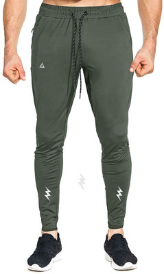 AVOLT Self Design Men Dark Green Track Pants