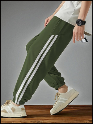 Kesaria Fab Solid Men Dark Green Track Pants