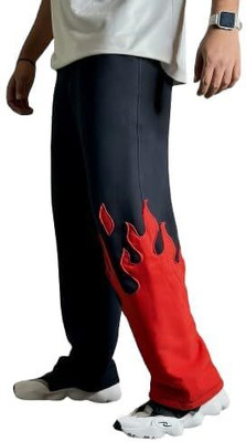 EXOTIXSTORE Printed Men Black, Red Track Pants