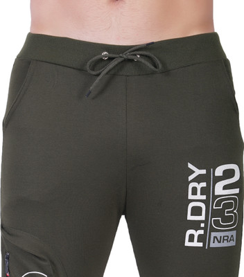 Gazzet 4G Colorblock Men Dark Green Track Pants