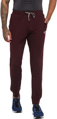 NIVIA Solid Men Maroon Track Pants