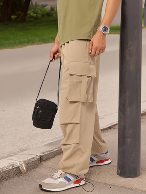Kook N Keech Solid Men Beige Track Pants