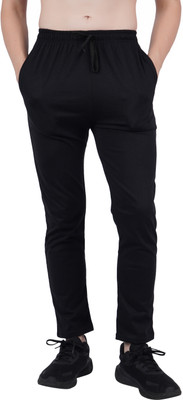 Zoby Solid Men Black Track Pants