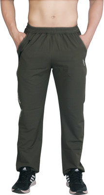Renessa Solid Men Olive Track Pants